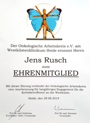 Patientennetzwerk * Botschafter * Jens Rusch * Ehrenmitglied onkologischer Arbeitskreis